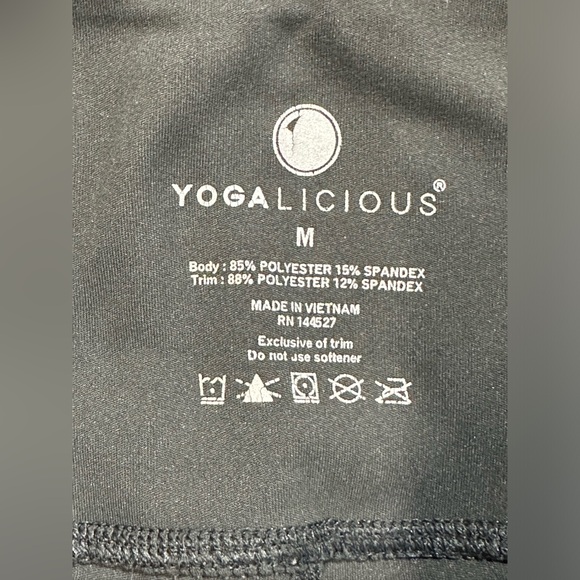 Yogalicious‎ Yoga Pants Mesh Athletic Leggings Size Medium - Picture 5 of 6